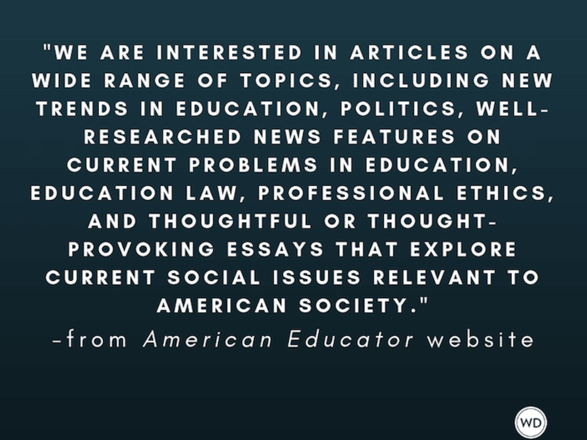 American Educator: Spotlight Market - Writer's Digest