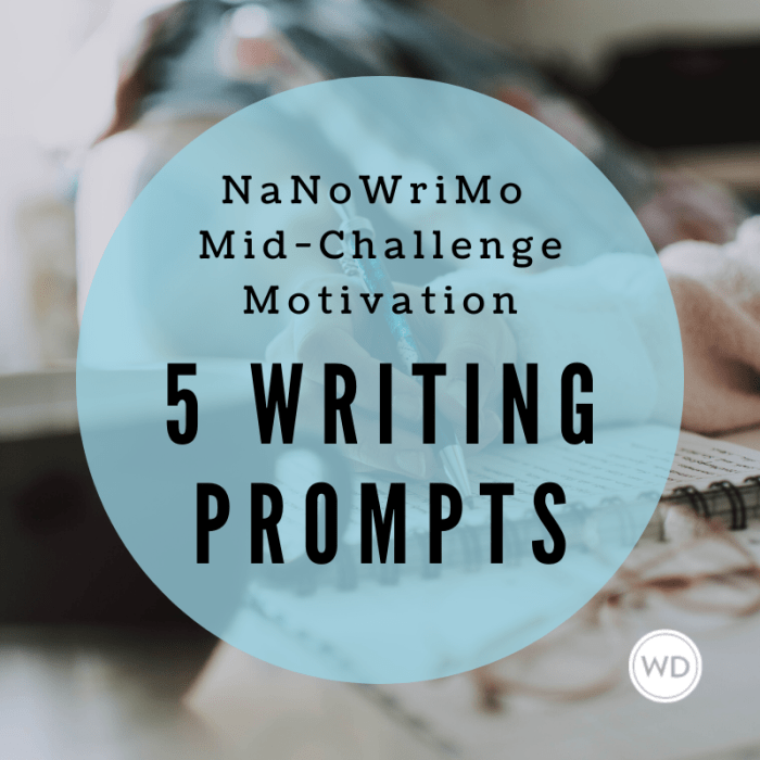 5 NaNoWriMo Prompts for MidChallenge Motivation Writer's Digest