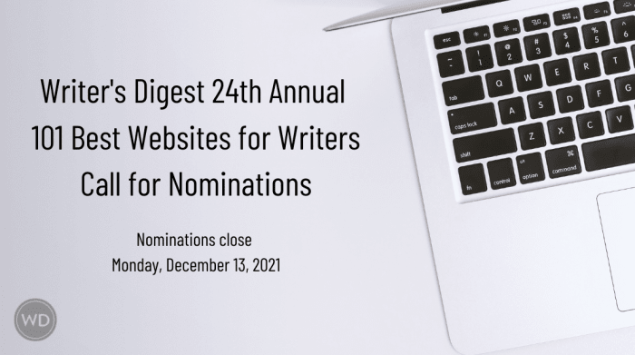 writer's digest 101 best websites for writers 2022