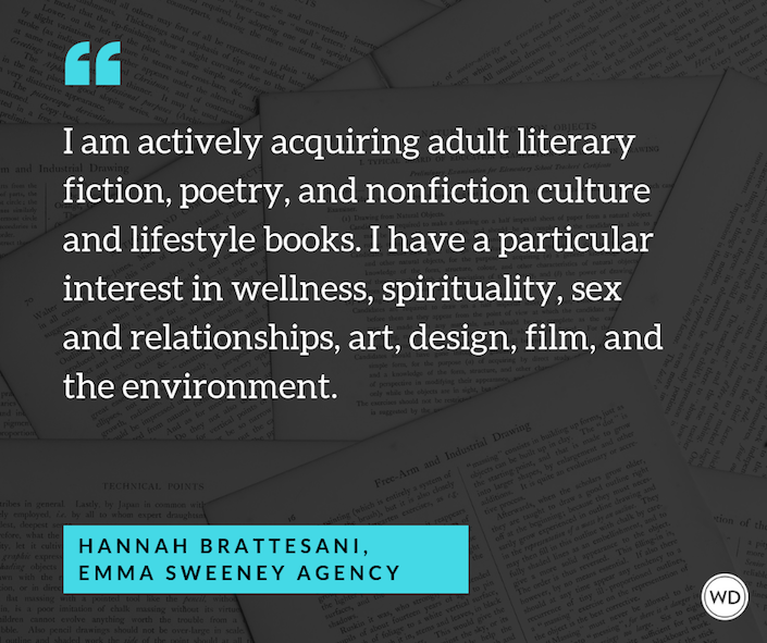 Agent Alert: Hannah Brattesani of Emma Sweeney Agency