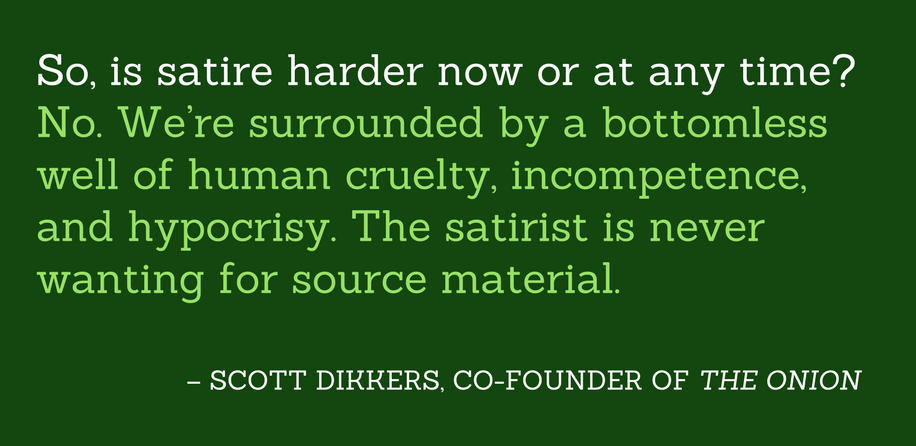 American Psychos: The Onion Founder Scott Dikkers Discusses Writing Satire During Dark Times